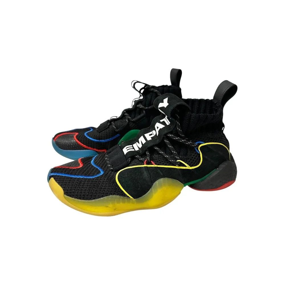 Adidas Pharrell Crazy BYW Mens 8.5 Black Multi Gratitude Empathy G27805 Sneakers